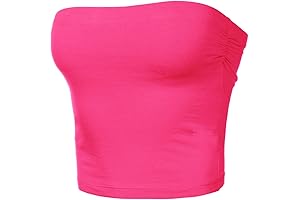 Women's Sexy Strapless Hot Pink Tube Top