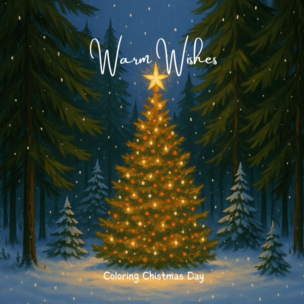 Warm Wishes: Christmas Coloring Book: 8.5"x8.5" Holiday Coloring Book | 12 Festive Illustrations for All Ages