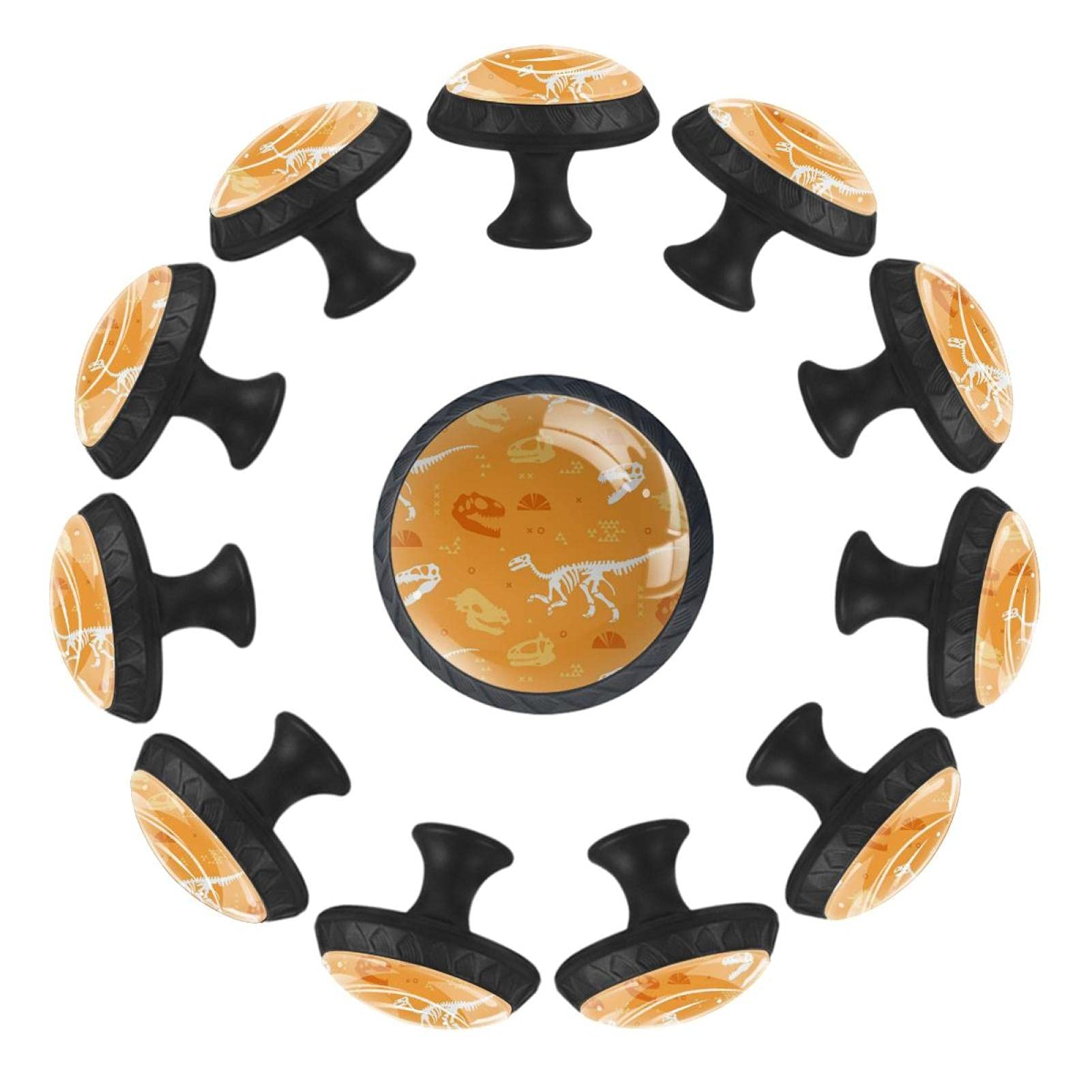 Boutons de tiroir dinosaure de 35 mm en lot de 12 pour commode enfant