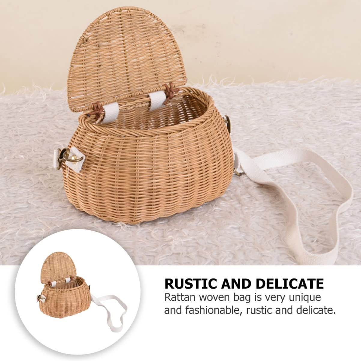 DECHOUS 2 Bolsos De Playa Cruzados para Mujer Tejidos Mano para Mujer Bolsos Cruzados De De Ratán Bolso De Hombro Cesta De Moda Bolso De Color Caqui Tropical para Niñas Bolso