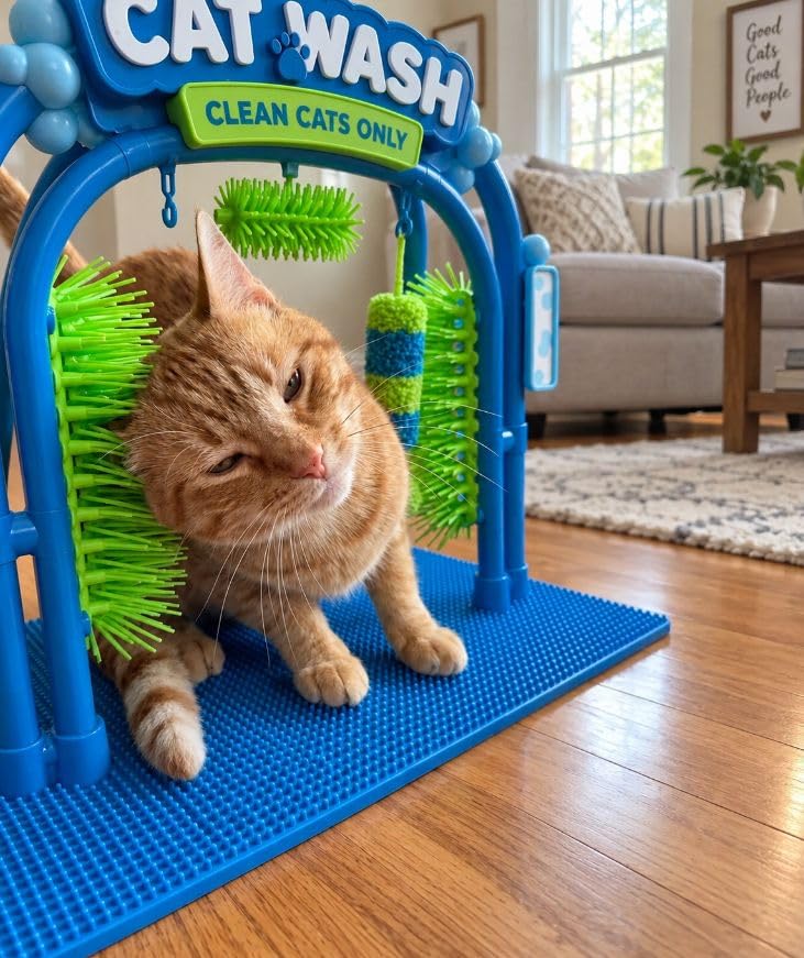 Tervilo Cat Wash Self-Grooming Arch photo review