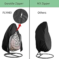 Vista 2 de Fundas de mimbre para silla de columpio de huevo, funda para silla de patio, tela Oxford, resistente, resistente a la intemperie y al viento