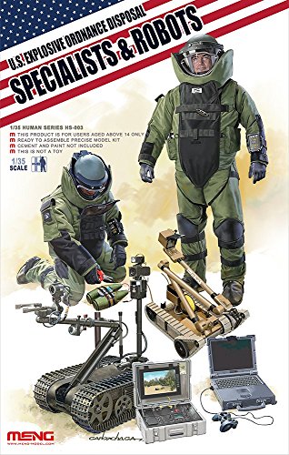 Meng 1/35 Scale Explosive Ordnance Disposal Specialists & Robots - Plastic Model Building Kit # HS-003
