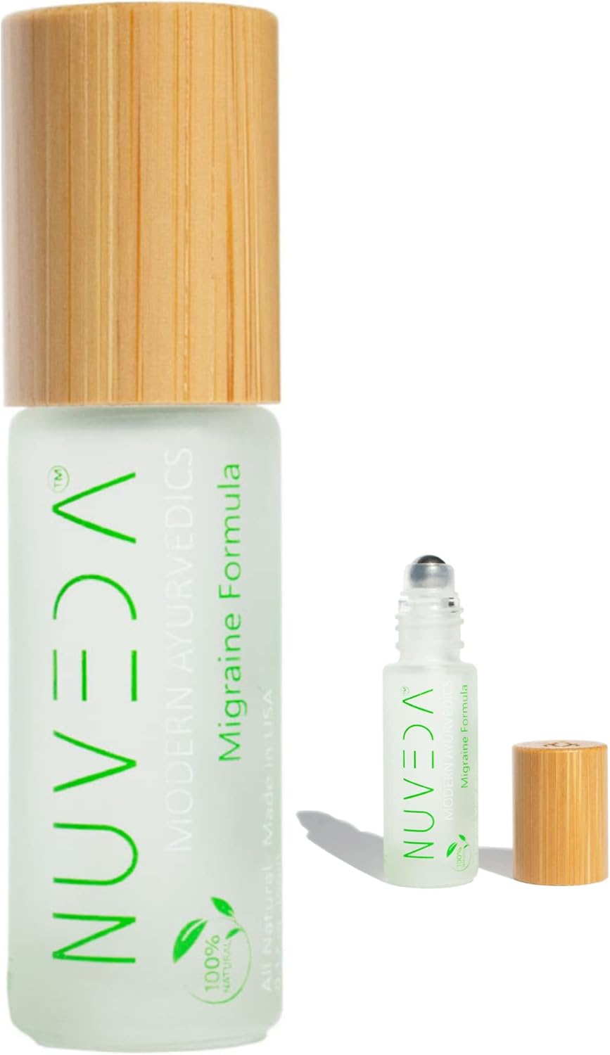 NUVEDA : Advanced All Natural Migraine Relief Stick - Modern Ayurvedic Headache Relief | Roll-On | Essential Oil Aromatherapy | Made in USA : Health & Household