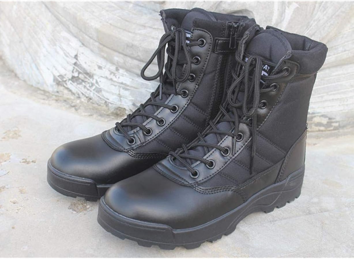 Amazon.co.jp: YING LAN Men's Tactical Military Combat Boots Side