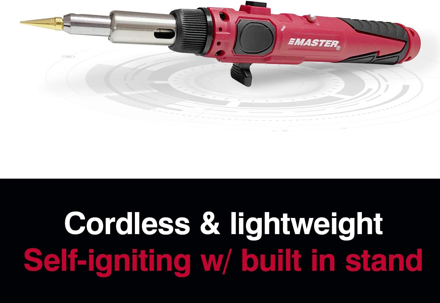 Master Appliance PI-20SiK Professional Cordless Butane Soldering Iron Kit [portable soldering station & heat tool] - Self-Igniting w/Adjustable Temperature - 680F - 820F, refillable with butane fuel