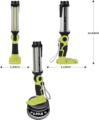 Miniatura 7 de Taingwei Luz de trabajo LED de 2000LM para batería Ryobi 18v, linterna de 25W para camping, reparación de automóviles, iluminación de emergencia y