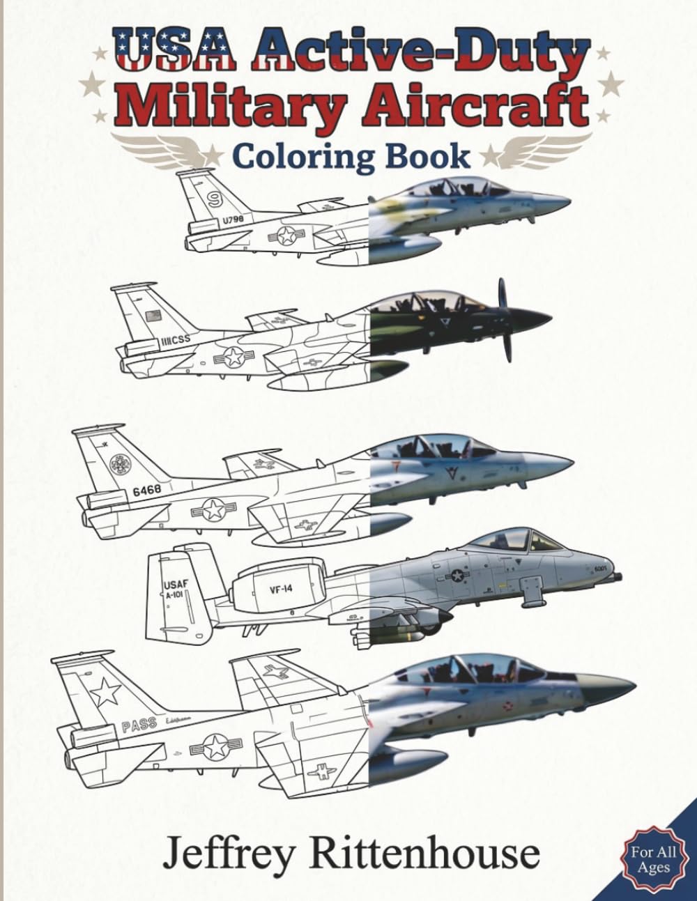 USA Active-Duty Military Aircraft: Coloring Book