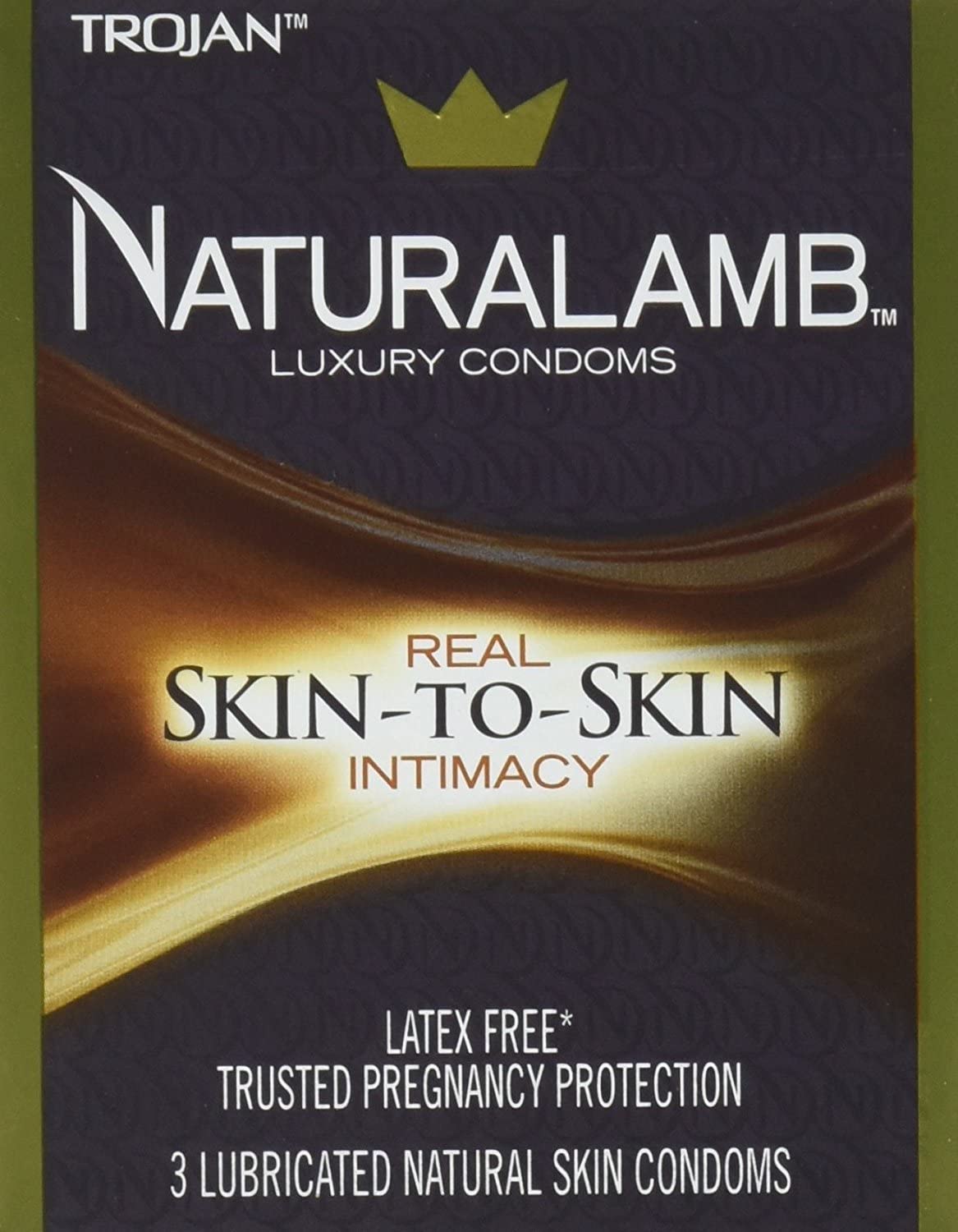 trojan naturalamb latex free lubricated condoms TROJAN NaturaLamb Latex Free Luxury Lubricated Condoms, 3 Count HSA/FSA  Eligible