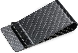 男性用のカーボンファイバーマネークリップ、ビジネスクレジットカードホルダークリップ、30枚の請求書または10枚のカード、超軽量でスタイリッシュなカーボンファイバーで作られた、男性に最適で、シックでスタイリッシュなマネークリップが耐久性があります