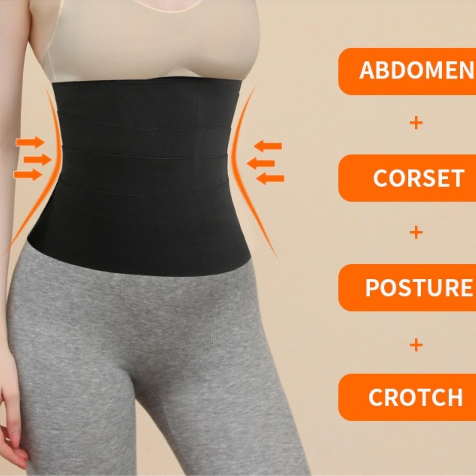 Faja Lumbar Faja Moldeadora Adelgazante para Mujer, Faja Moldeadora De Cintura, Faja Moldeadora De Control, Bandas Elásticas, Corsé Negro Cinturón Apoyo Lumbar(Black,3M)