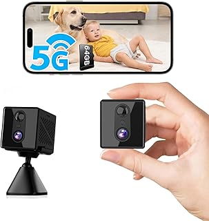 aidowocam Mini Kamera 4K Überwachungskamera mit 64G SD WLAN WiFi Camera Live Übertragung Handy APP Für Lange Standby Akku Kamera,Bewegungsmelder Nachtsicht