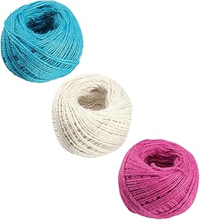 CNA Gifts 3 Pcs Jute Twine Handmade Gifts Jute Twine Rope Macrame String Cotton Macrame String Gift Rope Colored Rope Lace Thread Jute Thread Jute Rope Vintage Supplies