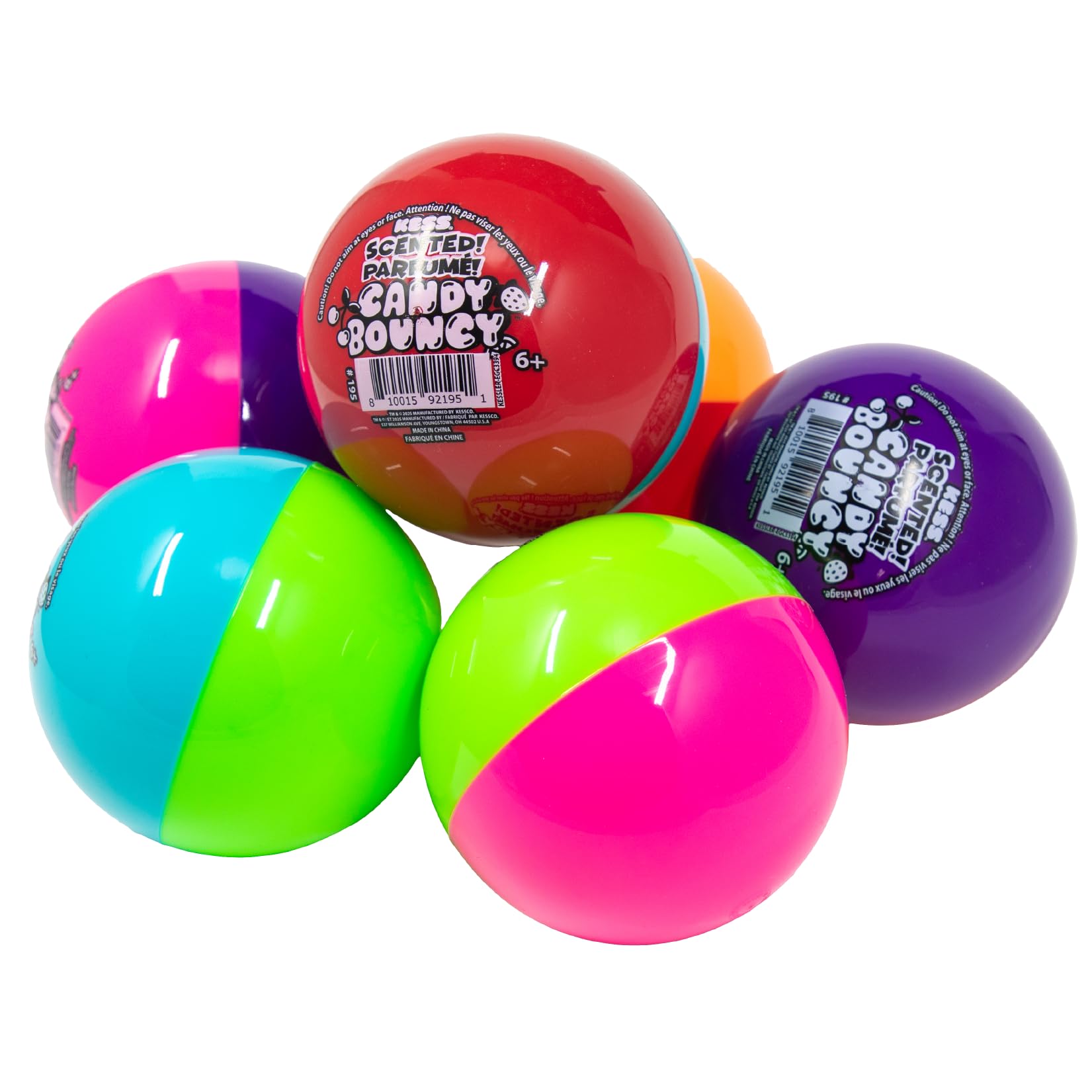 Amazon.com: KESS Duotone Candy Bouncys - Colors Will Vary - 4 inch
