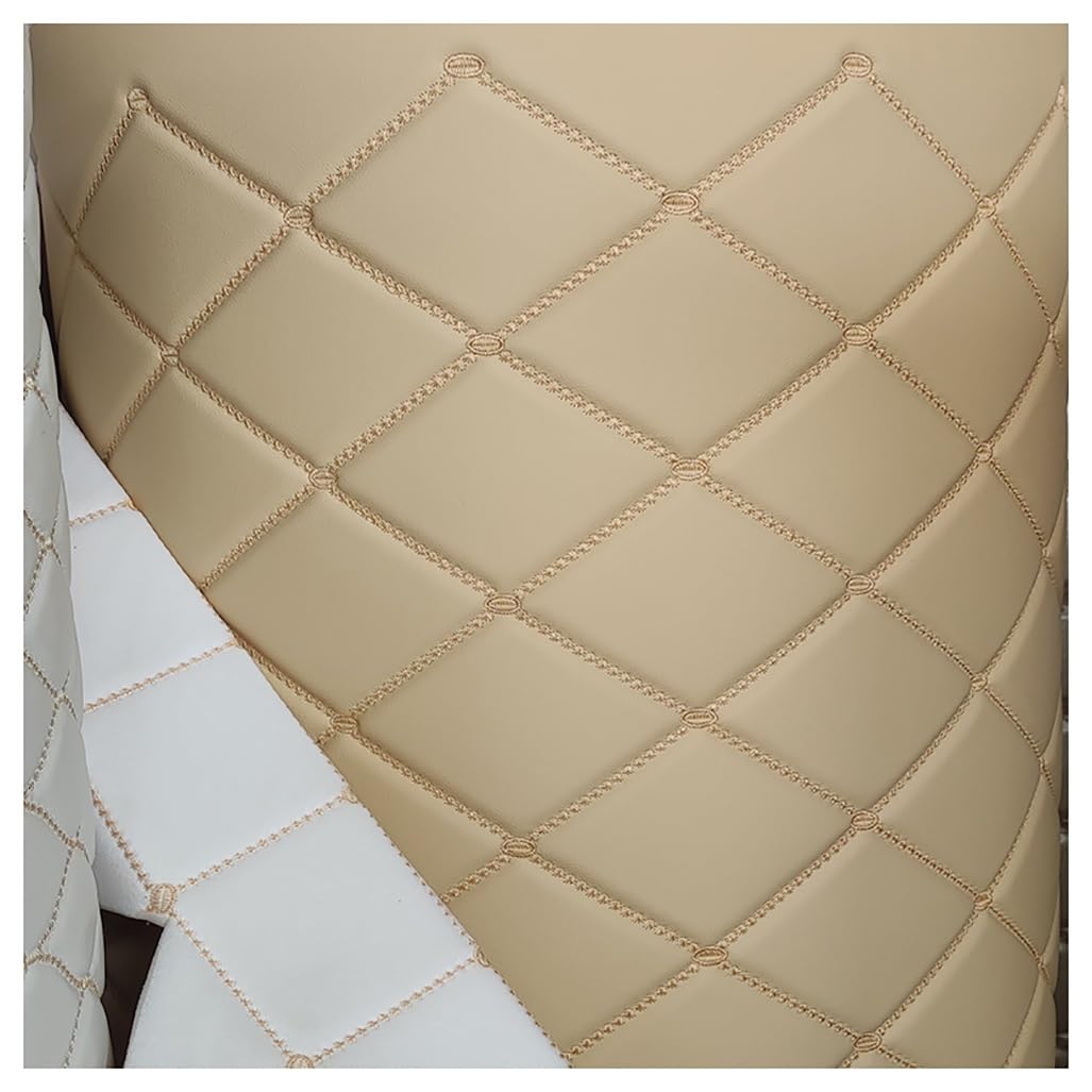 Polipiel para Tapizar, Tela de Cuero Acolchado Manualidades, Cojines o Forrar Objetos. Venta de Polipiel por Metros para la Decoración Interior del Asiento. Ancho 138cm(Skin color,1.4x10m)