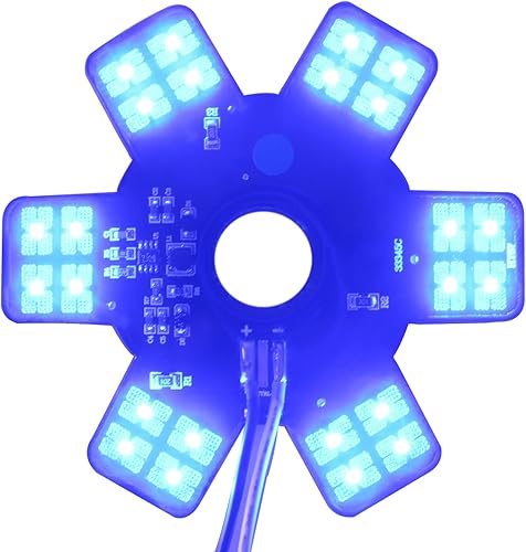 Filtro de aire LED de 5 pulgadas, lámpara decorativa de filtro de aire estilo hexagonal para camión Peterbilt, Kenworth, remolques, caravanas,