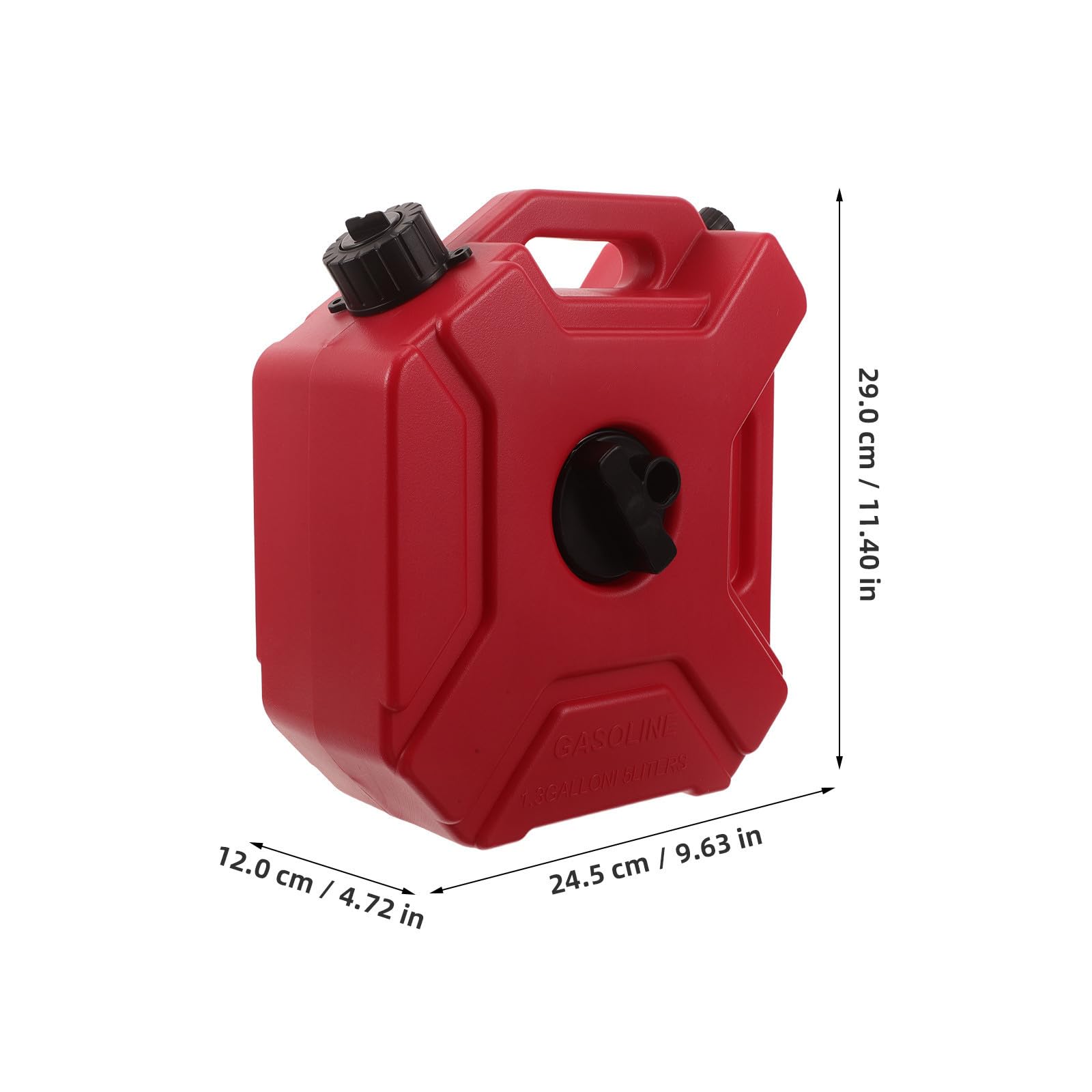 Toyvian Contenedor de Combustible 5l para Motos y Coches, Plástico Metal