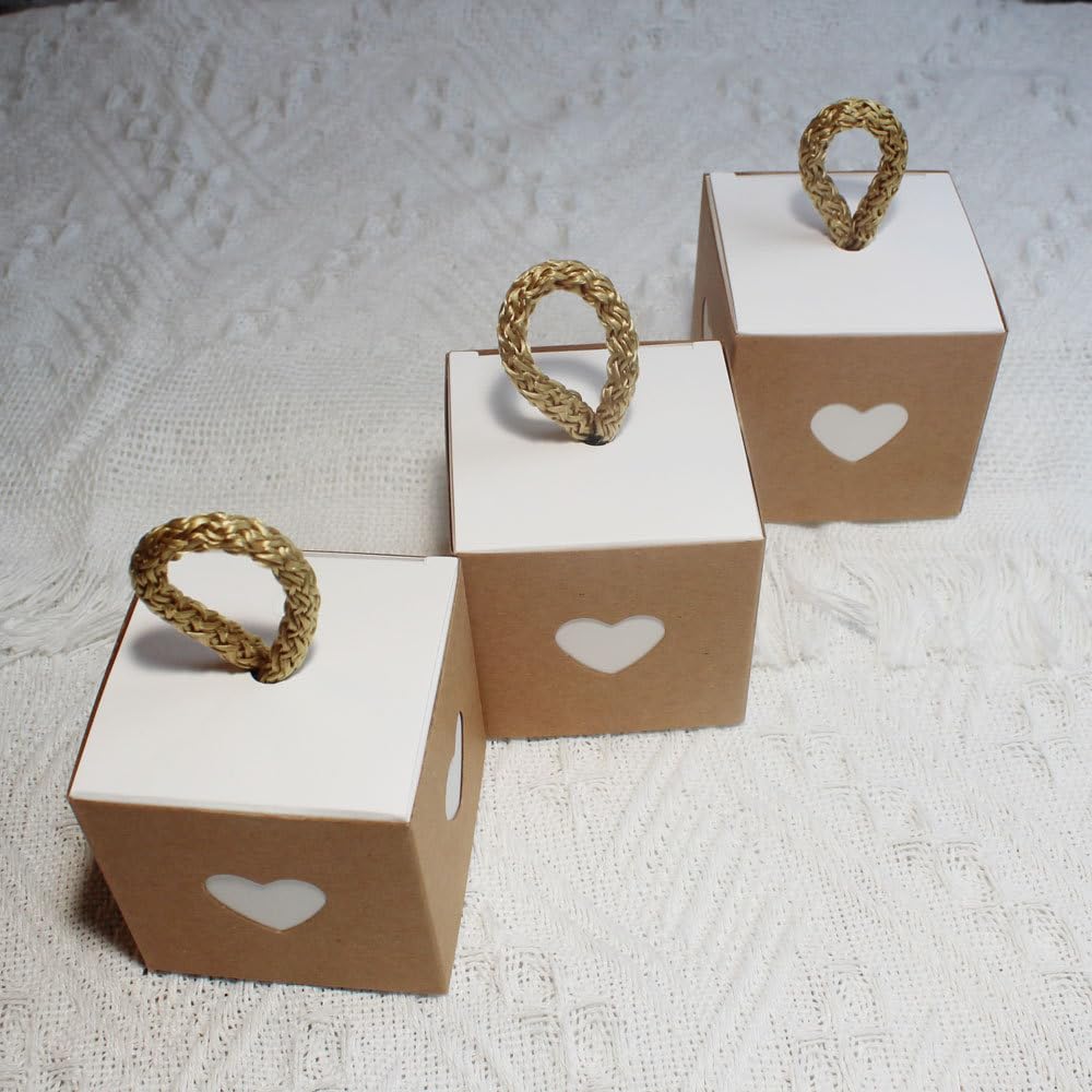 20-100 pièces 5,5x5,5 cm boîtes à collations en Papier décoratives, boîtes de friandises polyvalentes pour Les fêtes d'anniversaire d'enfants, Les Mariages de Noël et Les Vacances