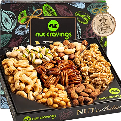 Nuts, Gift Baskets - Gourmet Food Baskets, Nuts Gift Basket - Mixed Nuts - Nut Baskets Gifts - 7 Sectional, Fruit Basket - Five Star Gift Baskets
