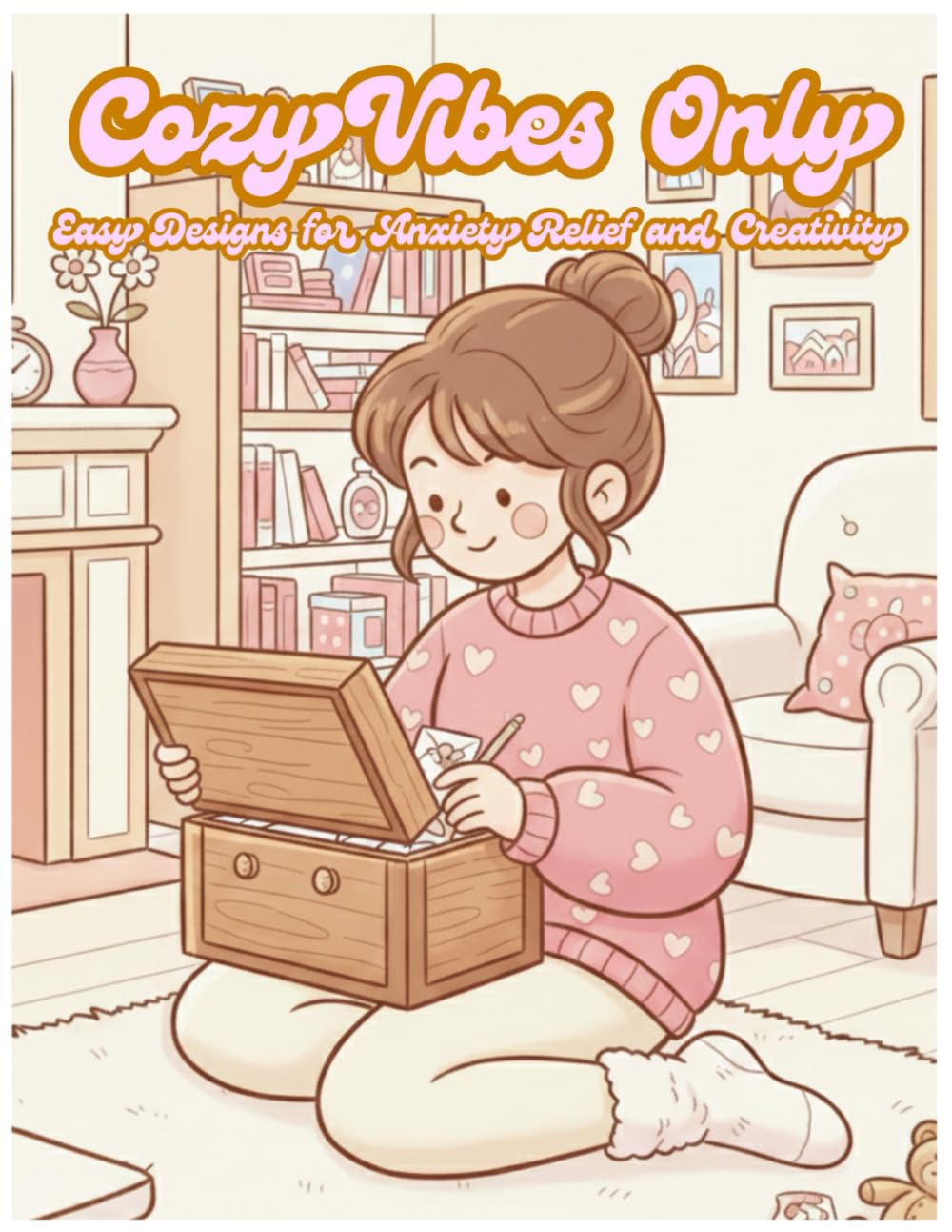 Cozy Vibes Only.: A Bold & Easy Coloring Book for Stress Relief and Sweet Dreams.