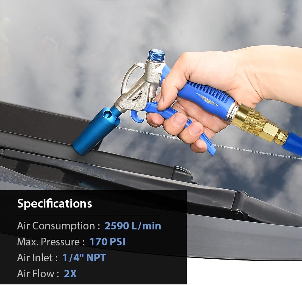 FIRSTINFO A18563US Windstorm EX (2X Flow) High Performance Air Blow Gun with Adjustable Air Flow