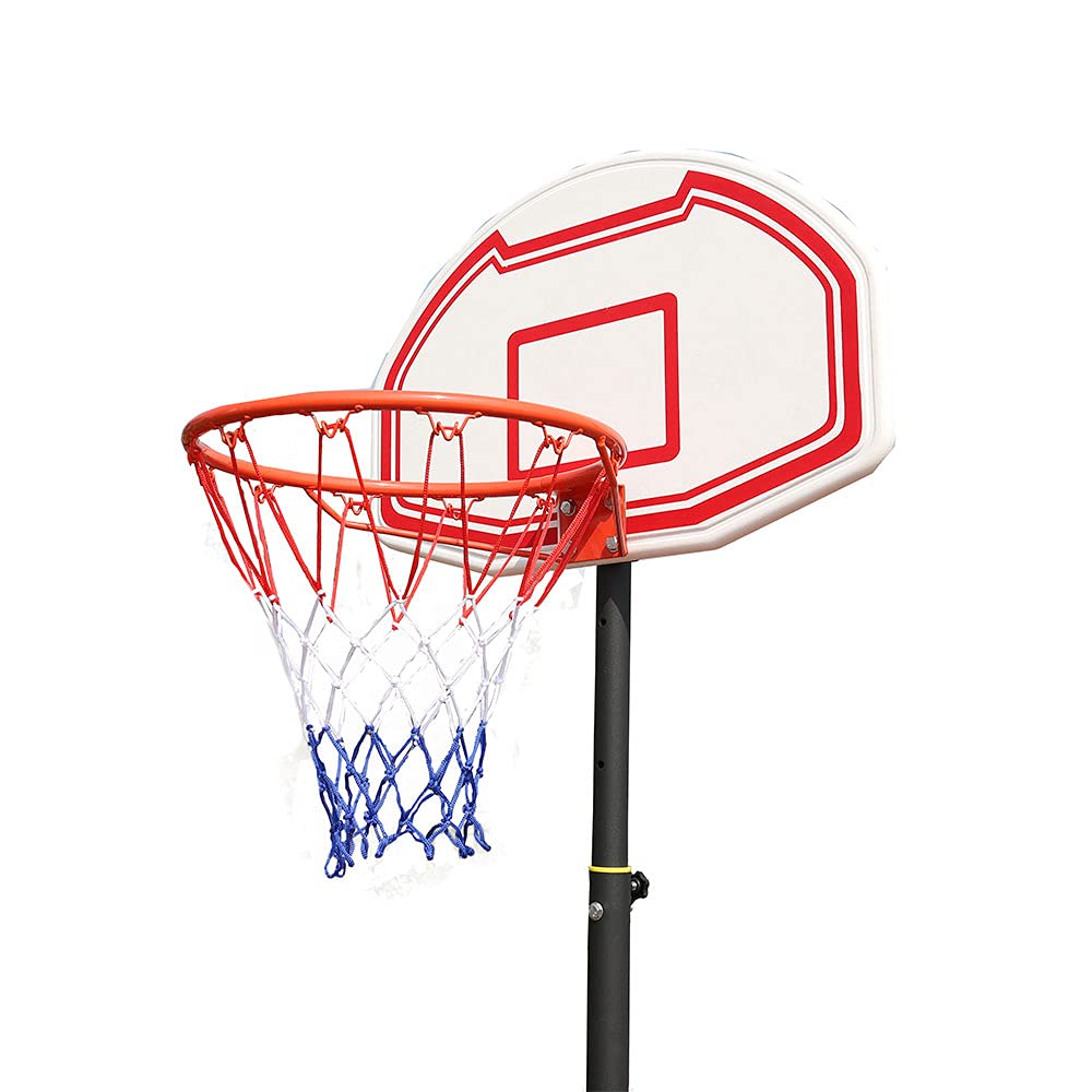 DEVESSPORT Canasta Baloncesto Regulable 165-210 cm | Canasta Baloncesto Adolescentes y Adultos para Exterior | Canasta Ajustable con Base Estable y Aro con Red
