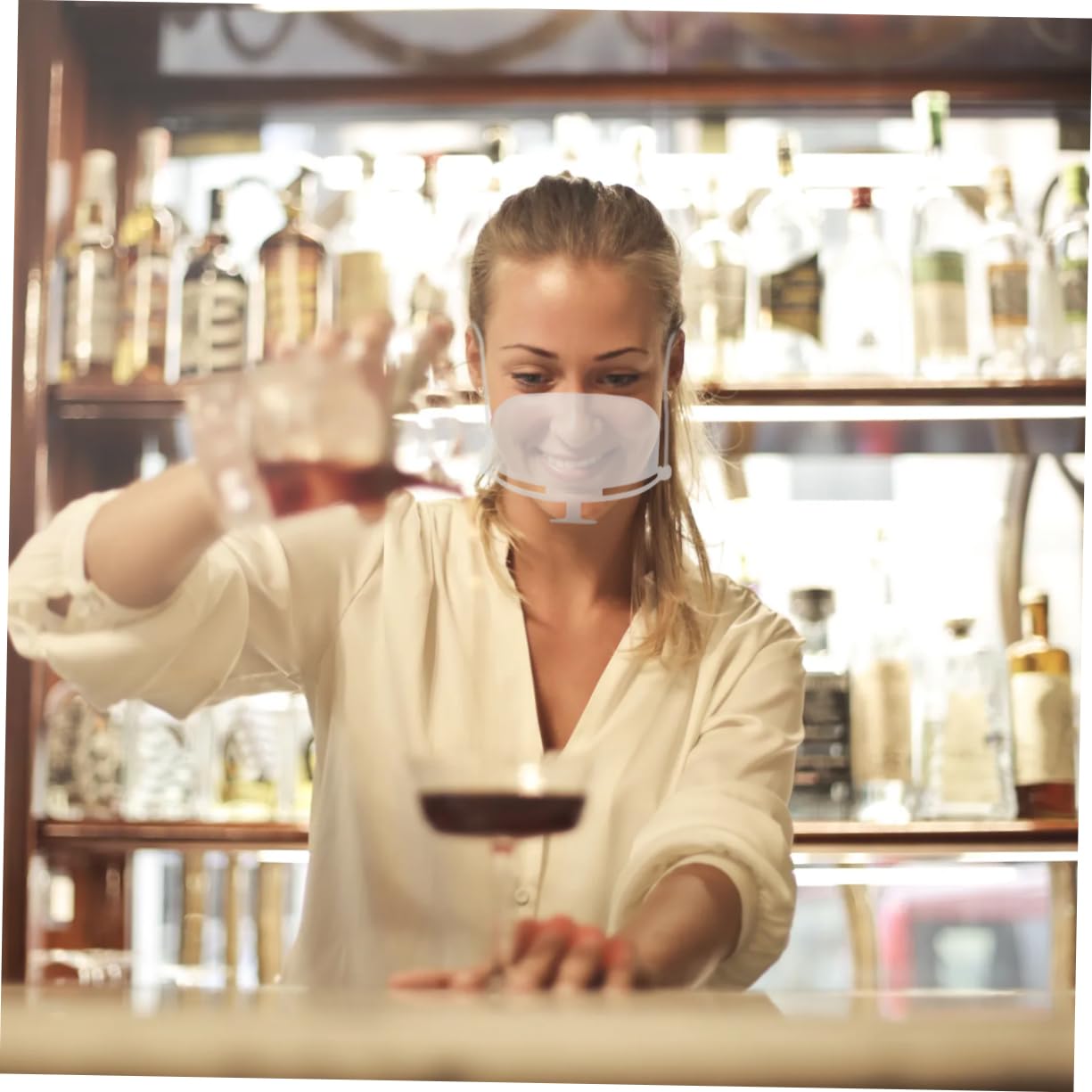 10Pcs Transparent Anti-fog Plastic Box for Restaurant Hotel Catering Use Lightweight Reusable Mouth Protection