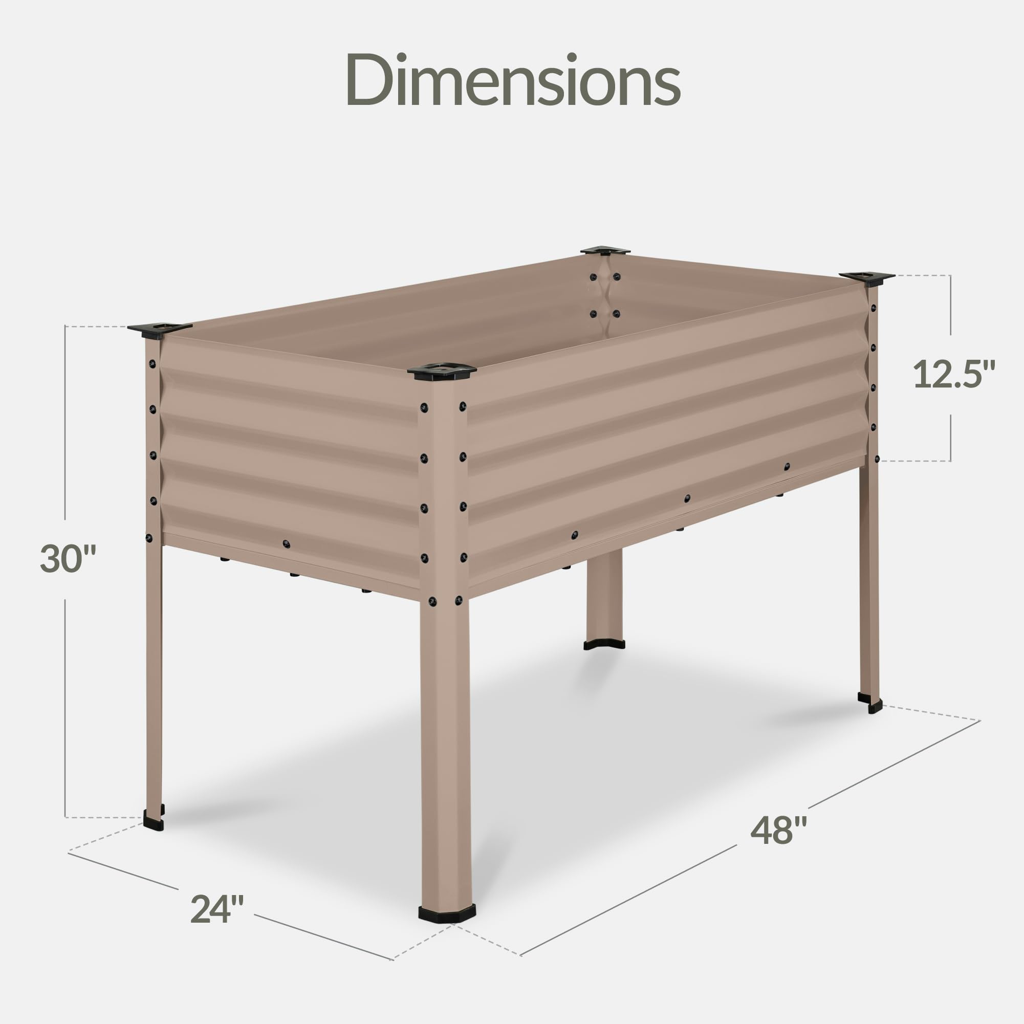 Amazon.com: Best Choice Products 48x24x30in Galvanized Raised