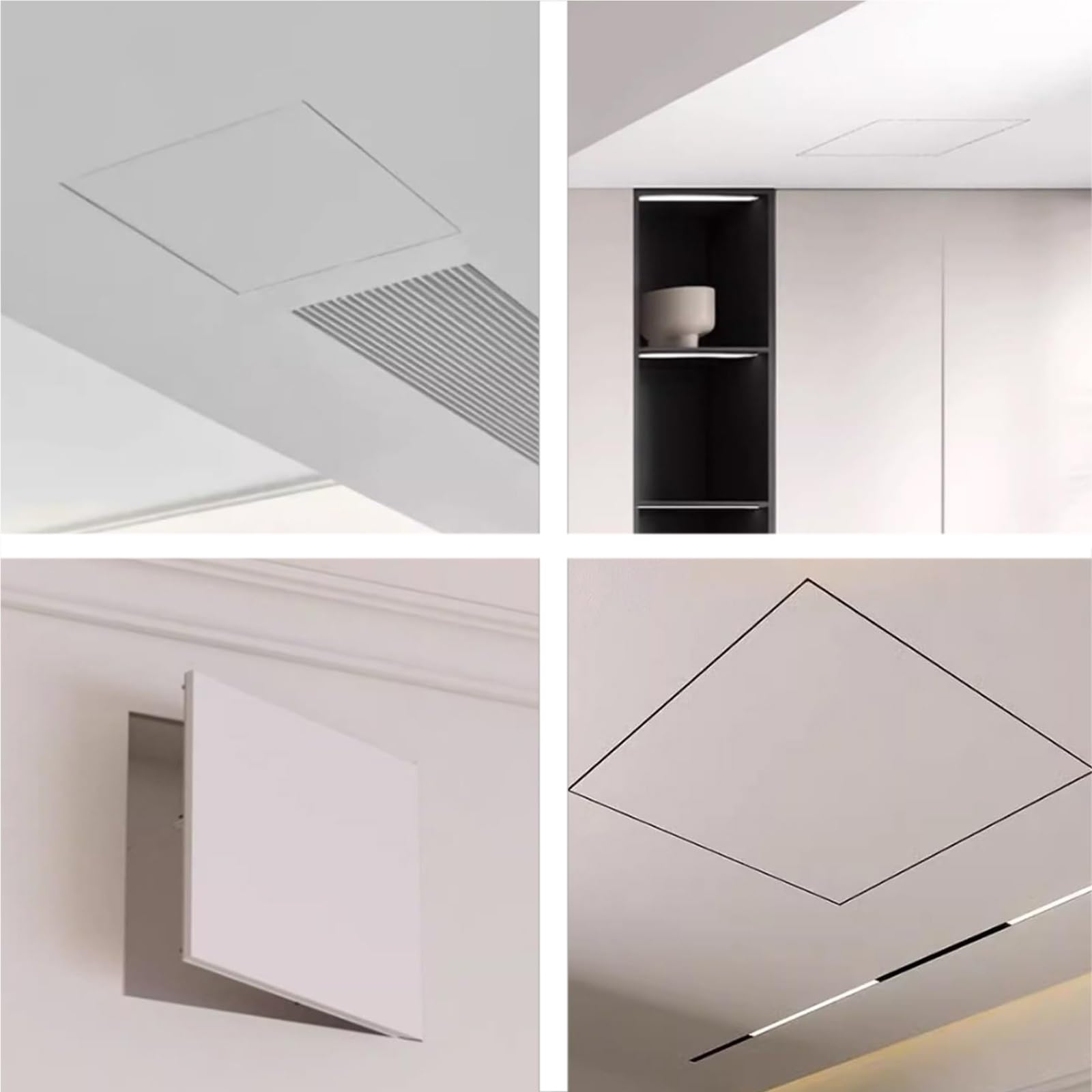 Panneau d'accès en métal 15 60 cm Porte d'inspection sanitaire pour plafonds suspendus et plancher intérieur Passas Trappe d'accès pour cloison sèche (30 x 45 cm) Facile à installer