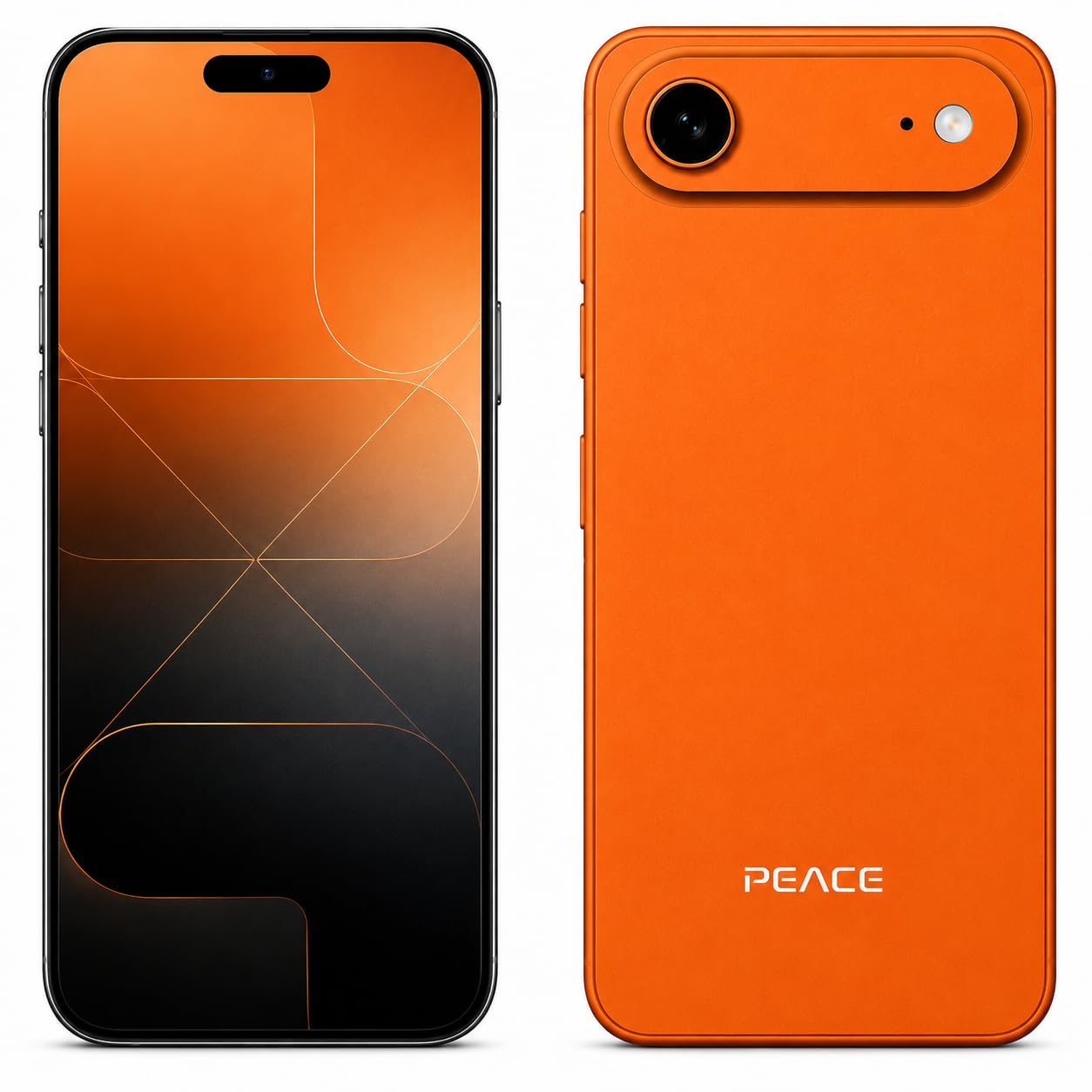 PEACE i17 Air 4G Smartphone with 6.56-inch Display, Android 14, 6GB RAM, 64GB Storage, 20MP Camera, 5000mAh Battery (Orange)-picture-33