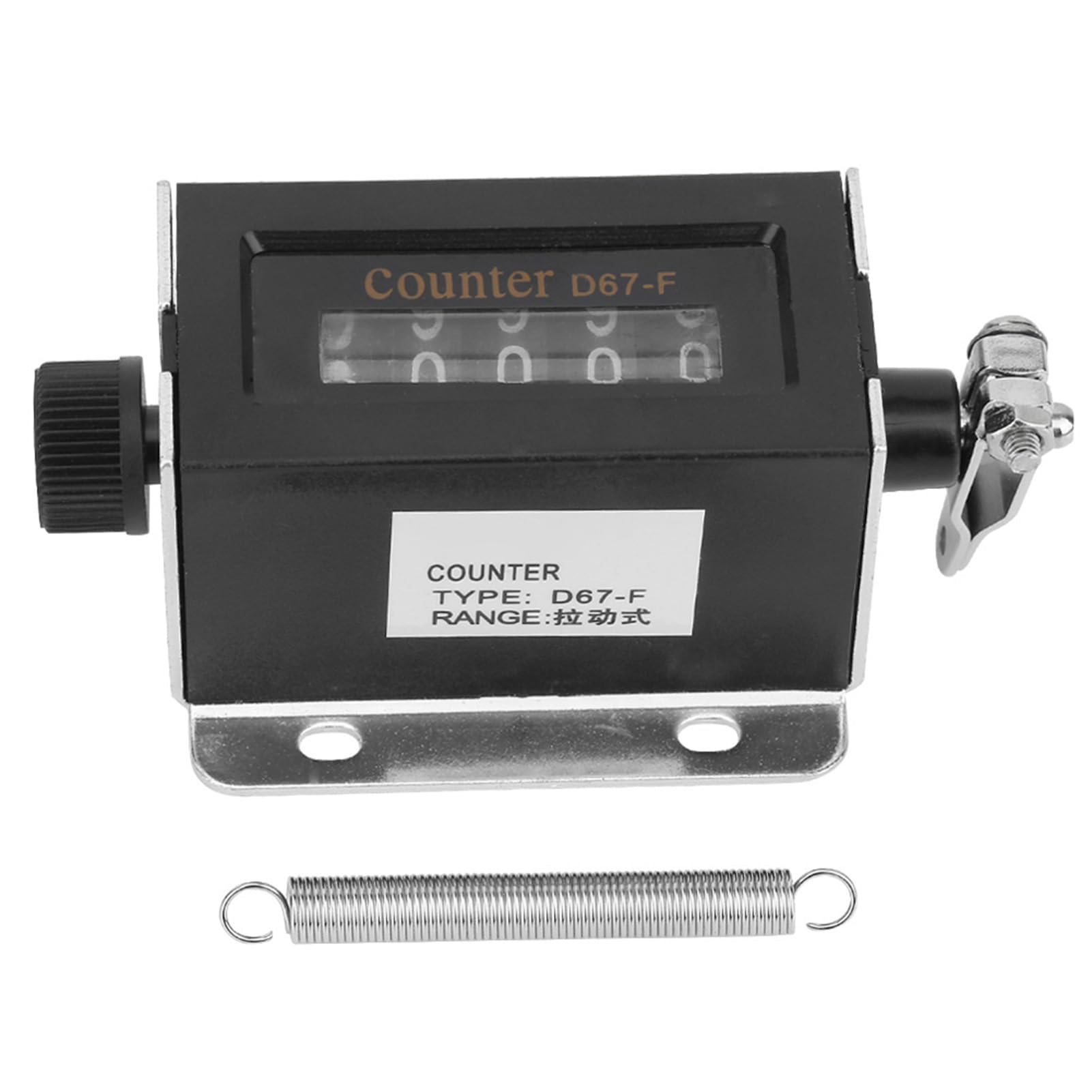 Contatore Meccanico Manuale a 5 Cifre, Tipo Pull, 0-99999, Azzerabile, per Conteggio Industriale, Fissaggio a Vite, Modello D67F