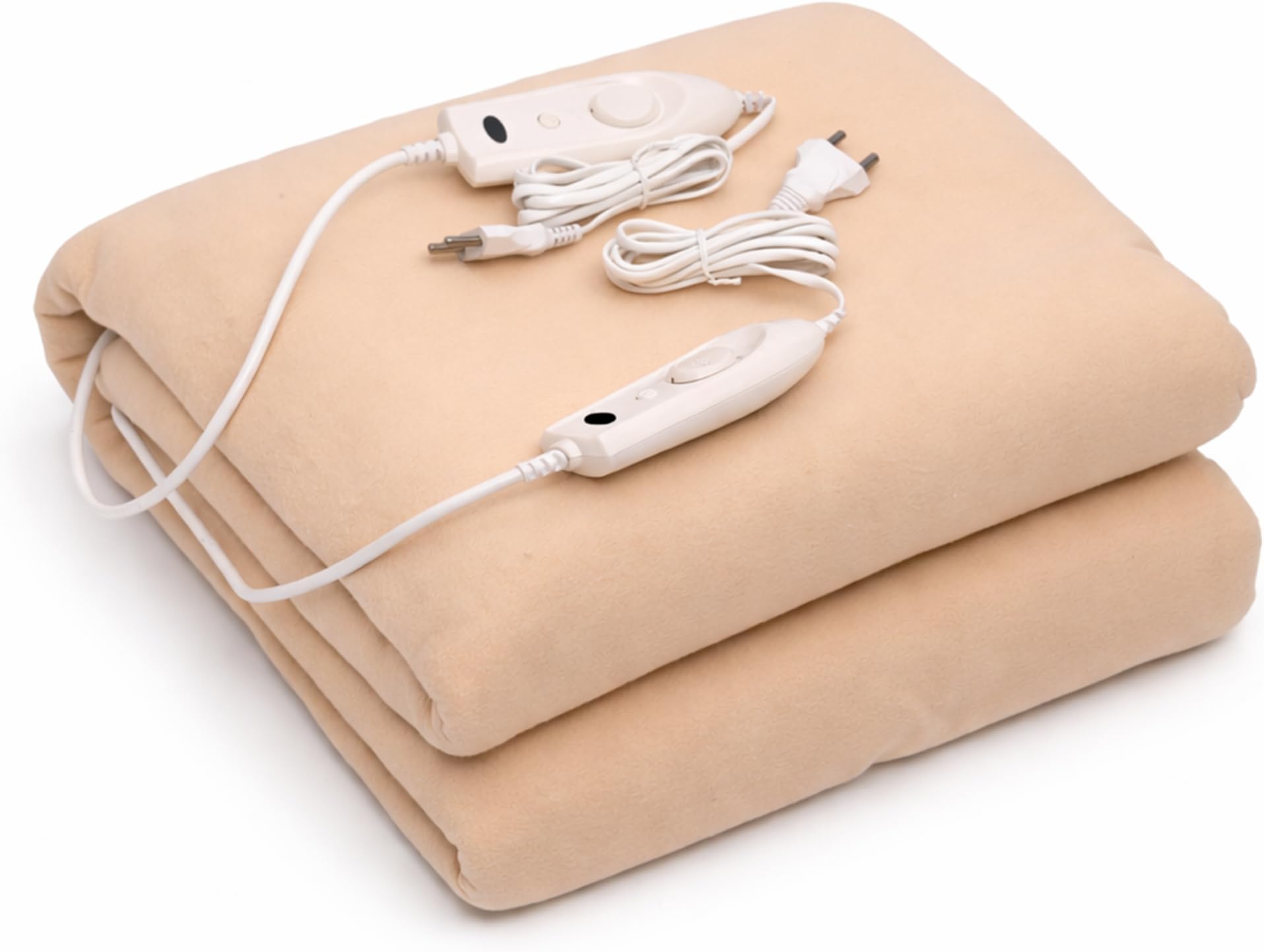 Expressions Polar Electric Bed Warmer - Electric Under Blanket - Double Bed Size (150cms x 160cms) with 3 Heat Settings & Dual Safety Feature with Over Heat Protection - Color: Skin Brown