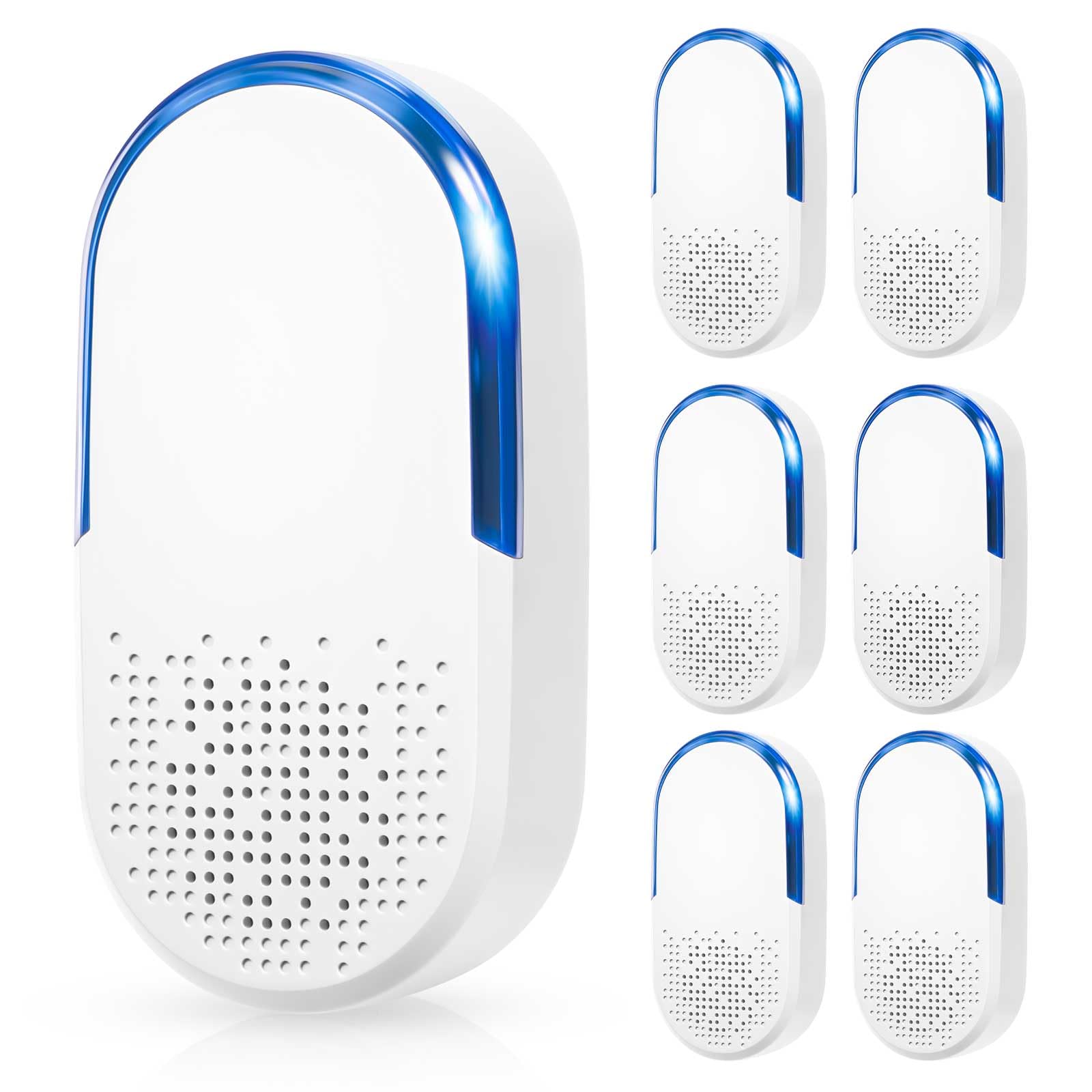 6 Pcs Ultrasonic Pest Repeller Electronic Plug in Rodent Mice Repeller Indoor Ultrasound Bug Repellent for Roach, Rodent, Mouse, Mosquito, Spider, Electronic Repeller Pest Control Plug