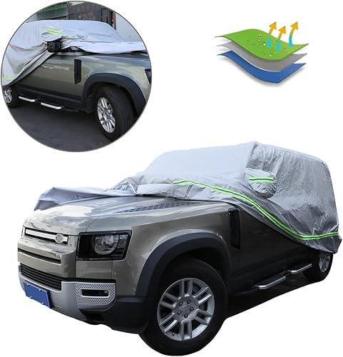 Miniatura 6 de Funda impermeable para automóvil para todo tipo de clima, compatible con Land Rover Defender 110 2020-2024, cubierta de protección exterior para