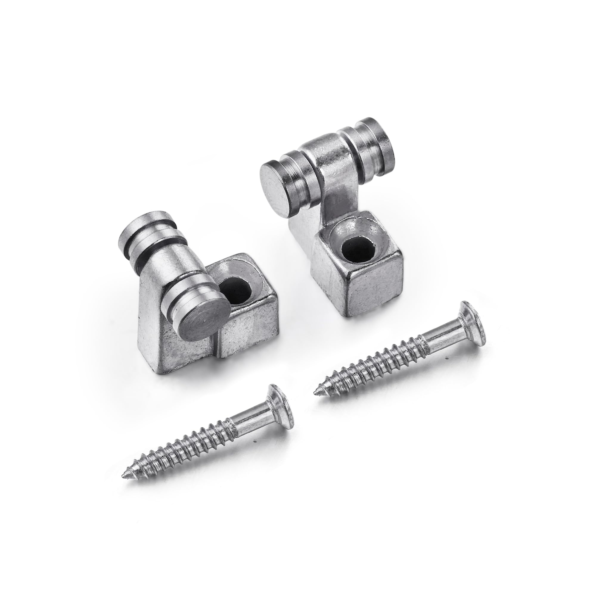 RuiJOTWAT Electric guitar string roller holder, boat-shaped audio cable jack with mounting screws silver - Image 4