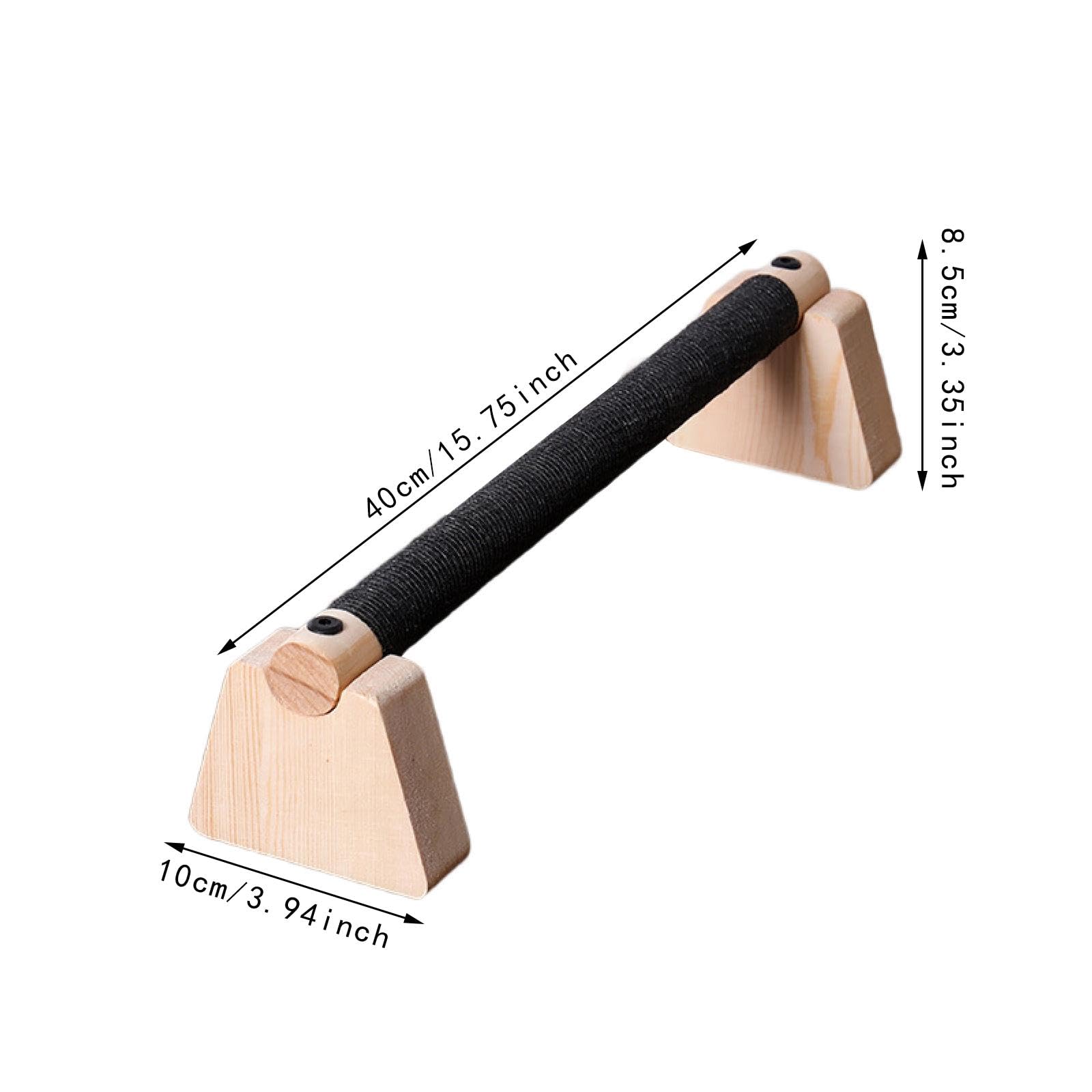 2 Pezzi di Barra per Flessioni in Legno, Parallele, Maniglie per Flessioni, Supporto Antiscivolo Portatile per Esercizi di Ginnastica E Allenamento.