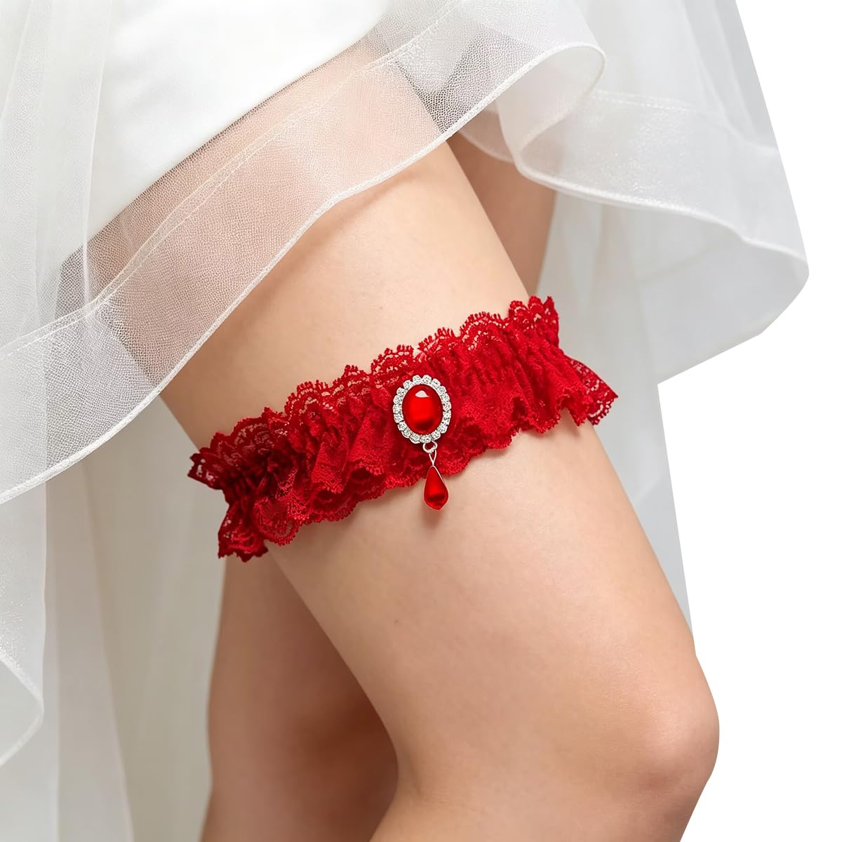 Blue Garters for Bride Wedding Garter Set for Bride Bridal Garter Leg Thigh Blue