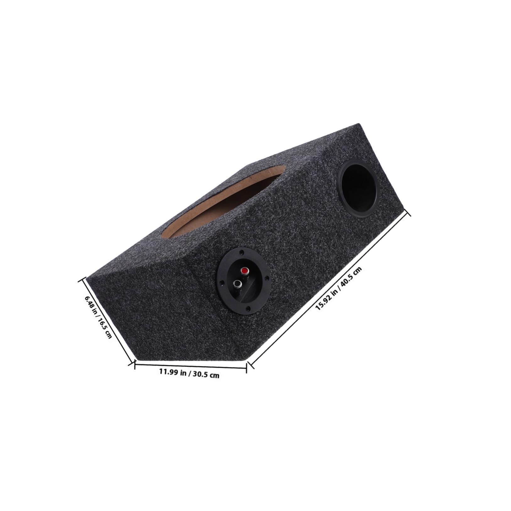 Cassa per Subwoofer per Auto da 10 Pollici Design Sottile e Materiale in Legno e Abs, Installazione Semplice per Interni Auto e Prestazioni Audio Migliorate