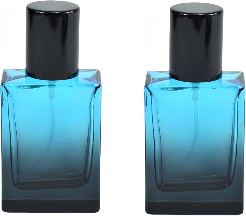 Frascos atomizadores de perfume Gyaxiang de vidro, recarregáveis, 30 mL, pacote com 2