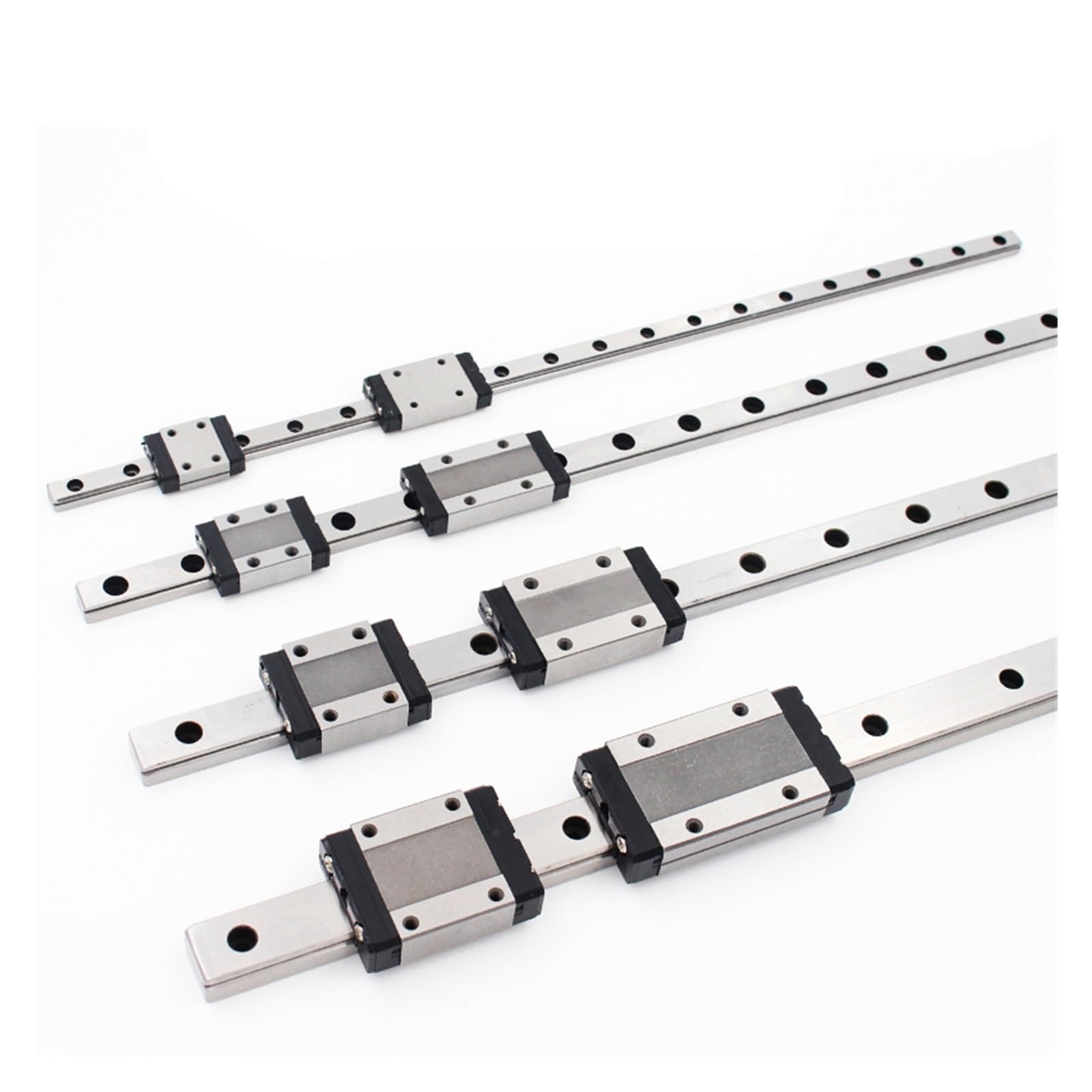 Guida ferroviaria lineare, 300 350 400 450 500 600 Mm Guida Lineare In Miniatura 1 Pz MGN9 + Carrello SS Nero(MGN9C,500mm)