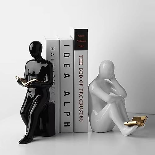 Miniatura 4 de Linxia Sujetalibros de lectura de cerámica decorativa para el hogar, oficina, mesa y escritorio, tapón de decoración para libros, películas, CDs,