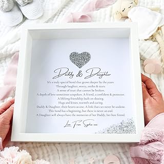 Personalised Father's Day Frame From Daughter, Heartfelt Frame For Dad, Keepsake Gift From Dad, Father & Daughter, Daddy & Daughter, Dad & Daughter, Personalised Frame (Dad & Daughter)