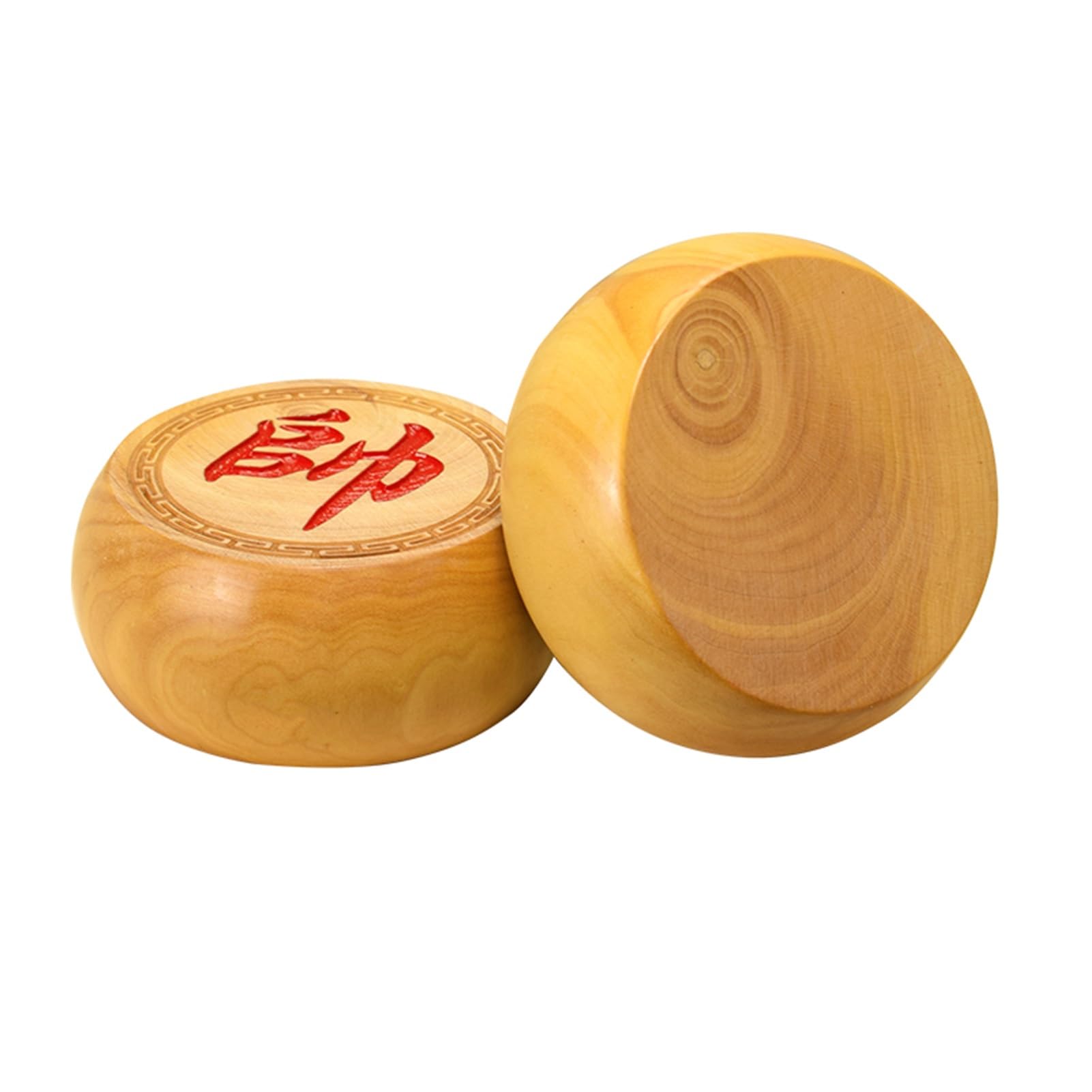 Set di Scacchi Cinesi in Legno di bosso con Scacchiera in Pelle, Confezione Regalo Xiangqi per 2 Giocatori, Set da Gioco da Viaggio Tradizionale Cinese Portatile (8,7 cm/3,4 pollic