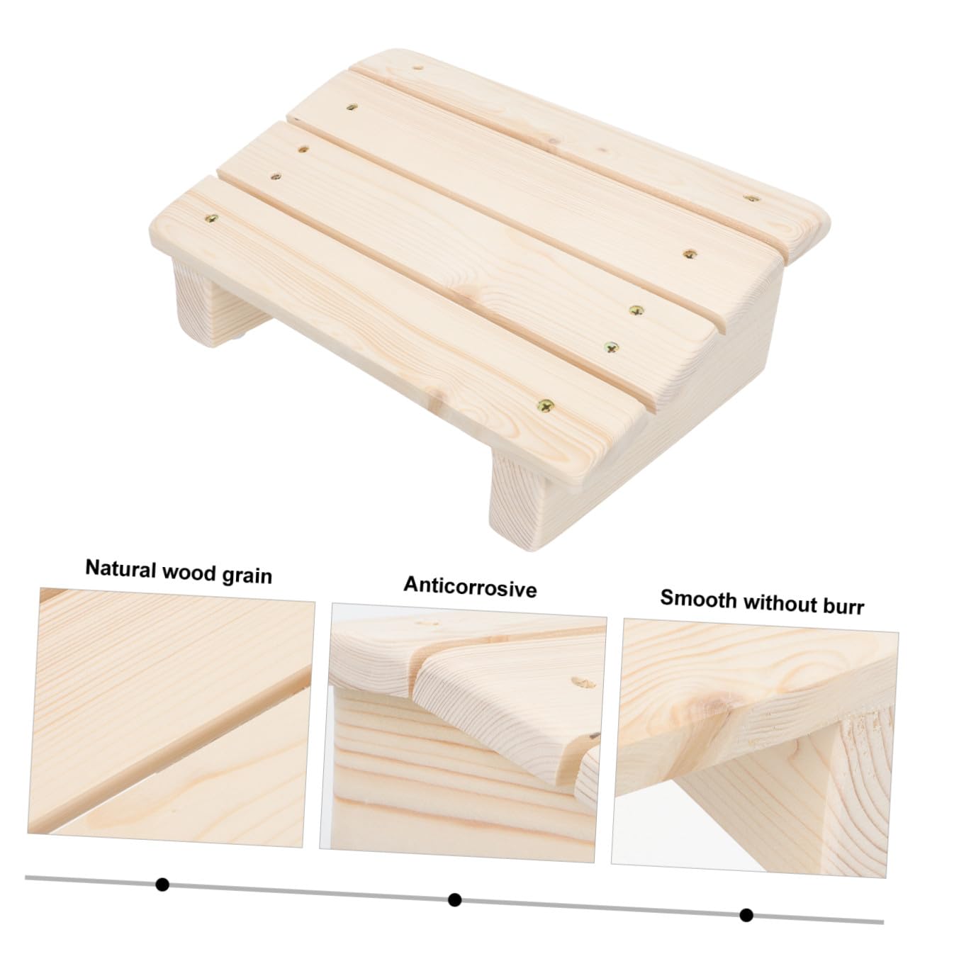 Mipcase Sgabello Poggiapiedi Poggiapiedi Portatile e Comodo Design Inclinato in Legno Sintetico per Ufficio e Casa per Relax Sotto Scrivania
