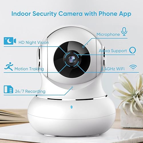 Miniatura 8 de litokam Paquete de 2 cámaras de seguridad para interiores 2K, 360 cámaras panorámicasinclinables para seguridad del hogar, cámaras interiores para