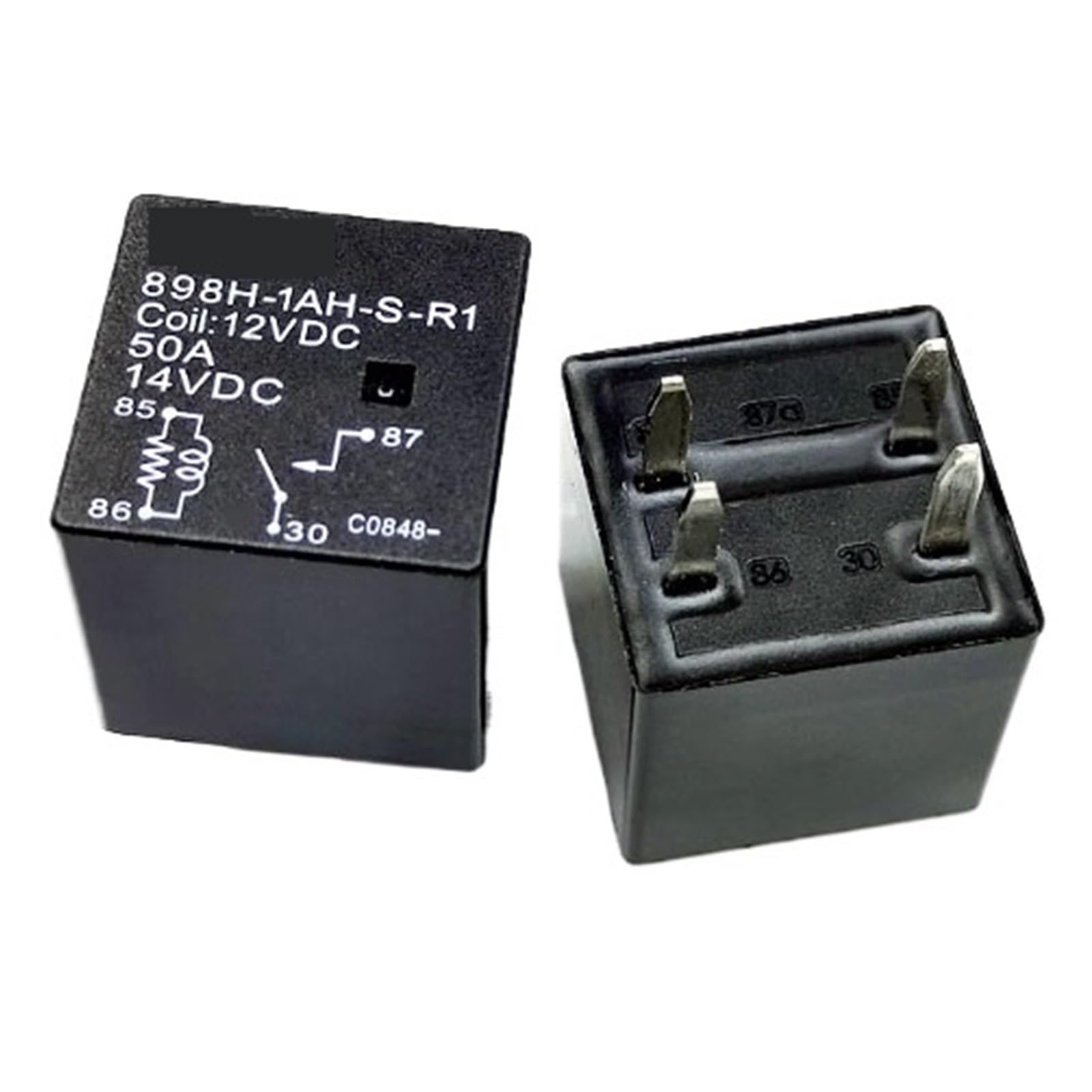 Relé de 4 pies 898H-1AH-S-R1 12V 50A interruptor automotriz