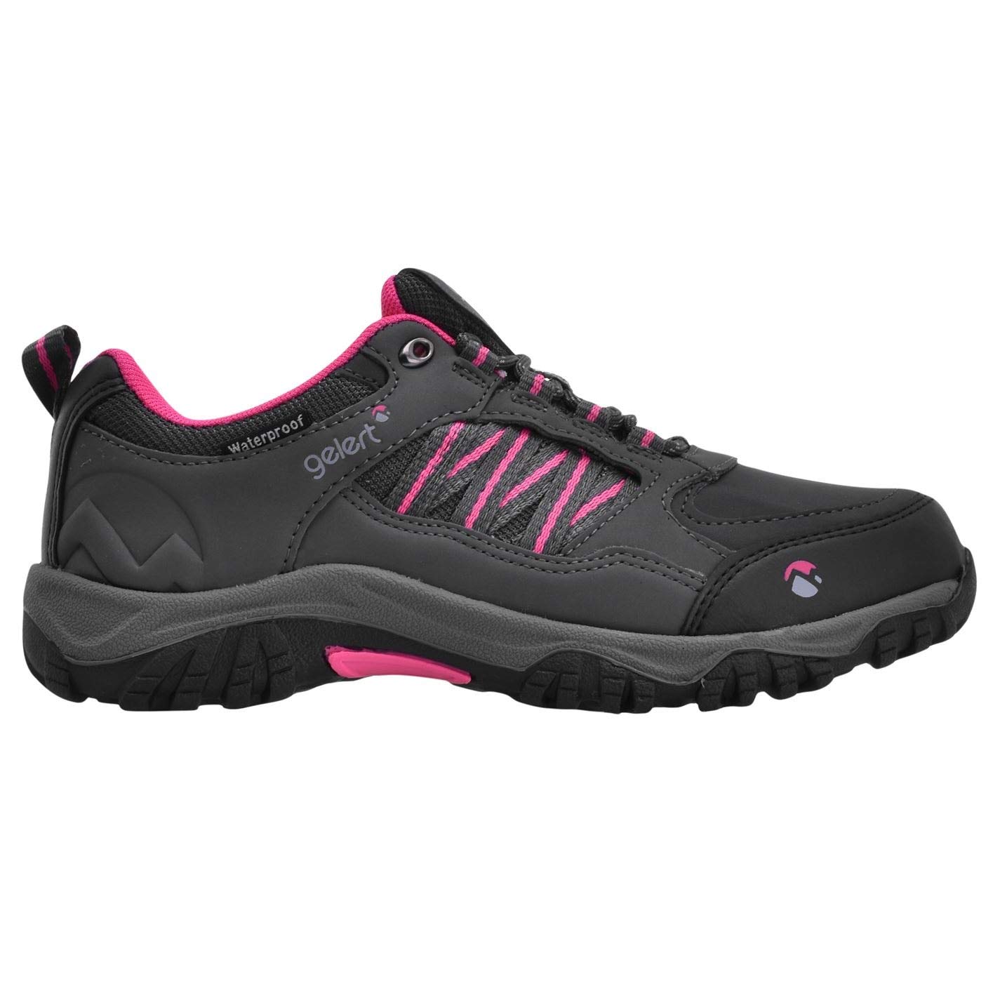 Gelert Kids Horizon Low Waterproof Walking Shoes Trainers Charcoal