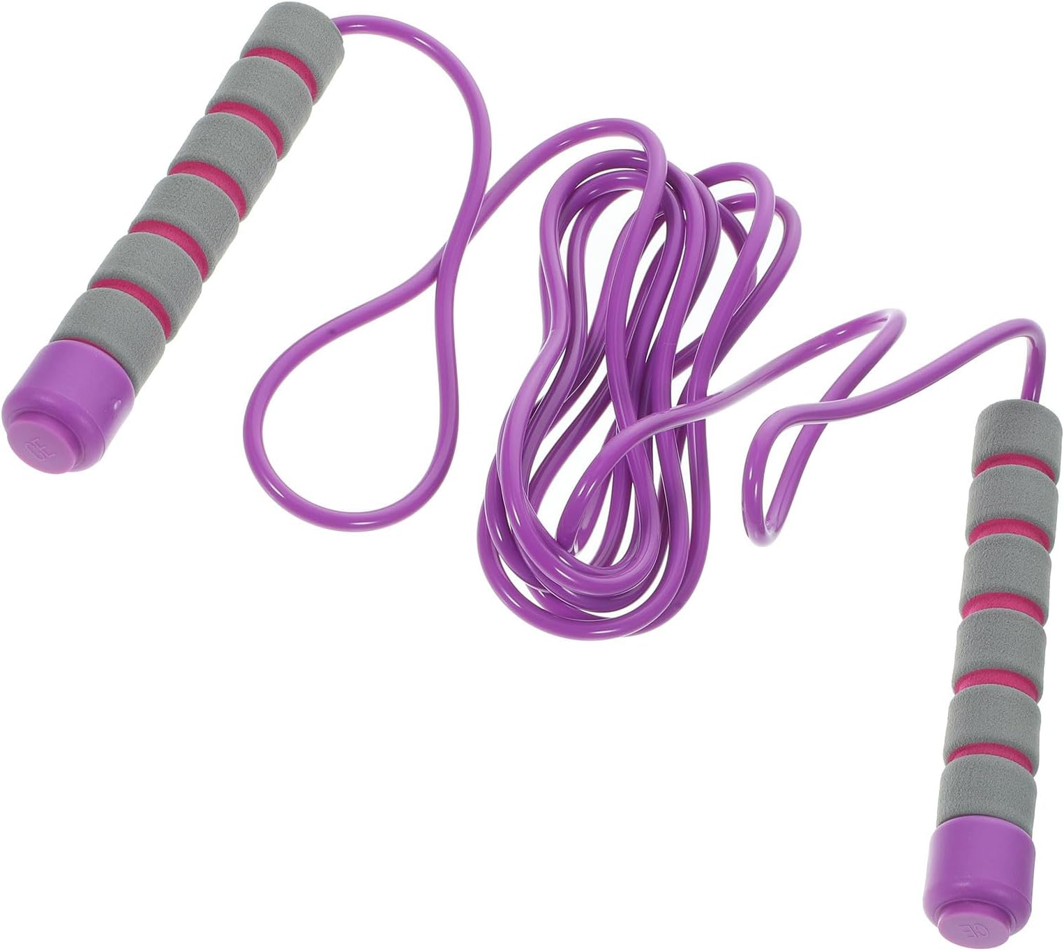 Adjustable Non-Slip Foam Handle Jump Rope 2Pcs Purple Wear-Resistant Skipping Rope for Fitness Exercise Weight Loss Training