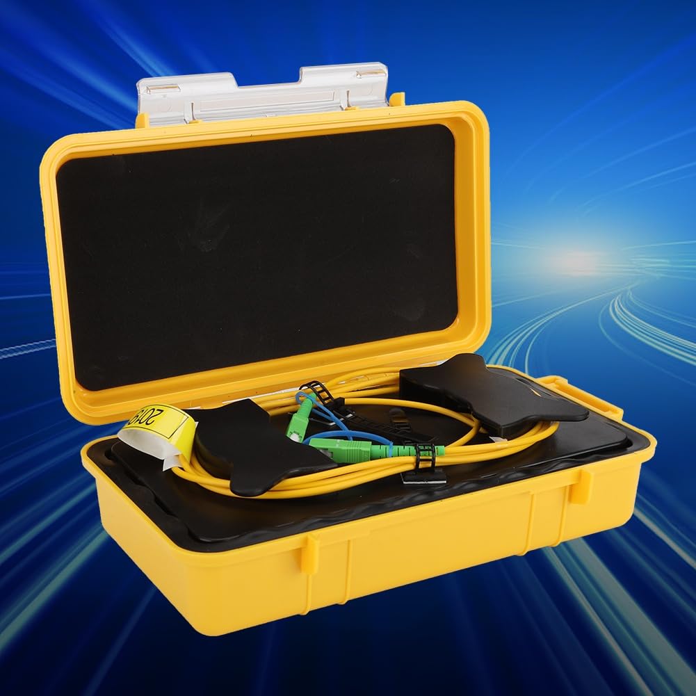 Elprico Cable de extensión OTDR de 1 km, caja de cable de lanzamiento OTDR de fibra óptica Anillo muerto SC/APC-SC/APC SM 1000m