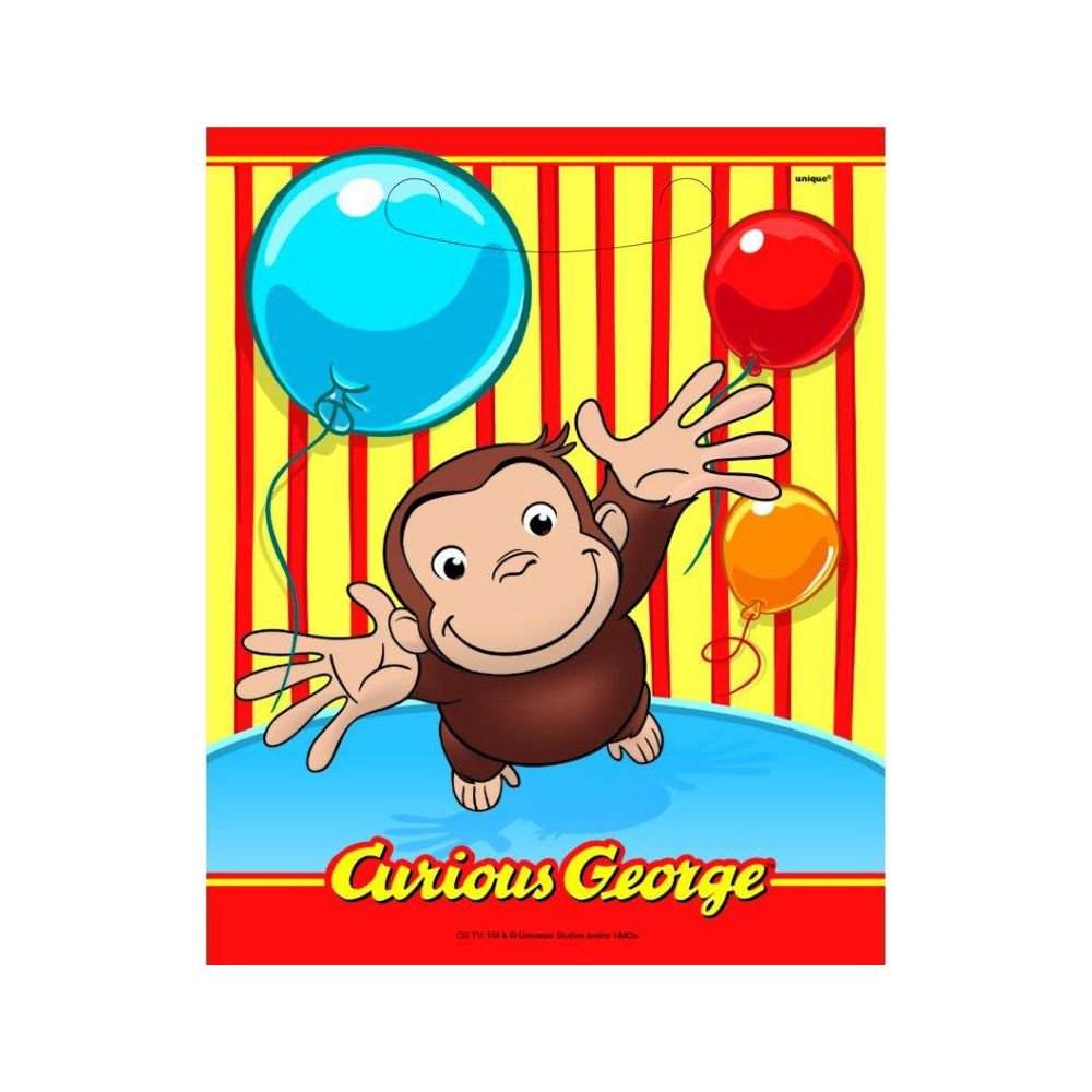 Party America Curious George Treat Bags, 8Ct